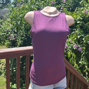 Zenana Outfitters Plum Ribbed Tank Top
